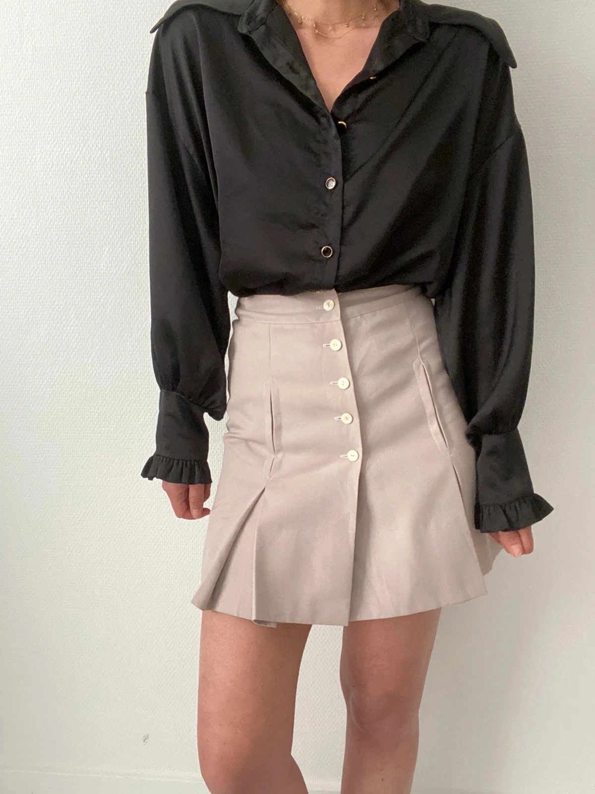 🌺 Vintage mini rok met knoopsluiting – photo 5